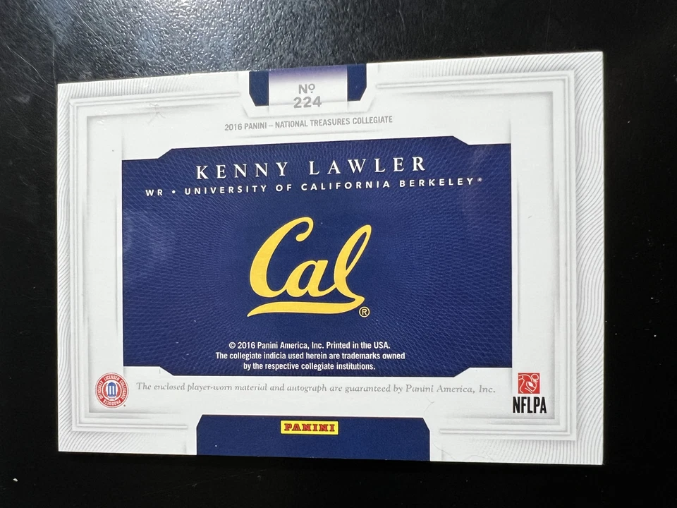 2016 National Treasures Collegiate #224 Kenny Lawler RC Patch Auto #'d /99 - Image 2 of 2