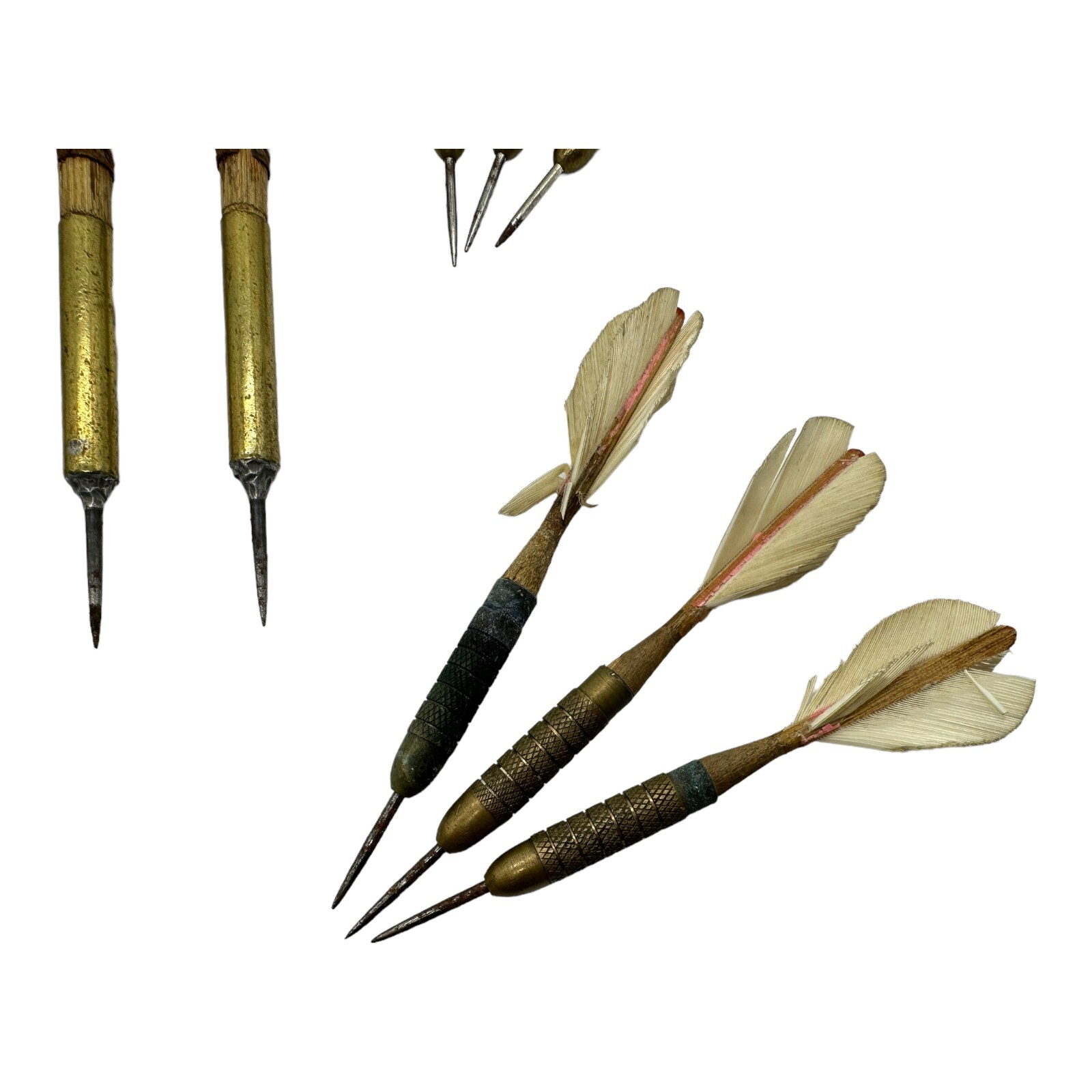 COLLECTION OF ANTIQUE / VINTAGE DARTS 12 IN TOTAL 4 SETS AND EXTRAS