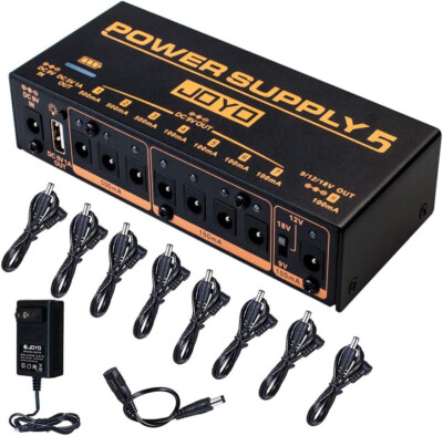 JOYO JP-05 Guitar Effect Pedal Power Supply w/- 4400mAh Rechargeable Battery