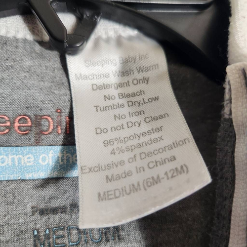 Sacco a pelo elasticizzato zip grigia coperta indossabile unisex bambino 6-12 mesi - Foto 8 di 8