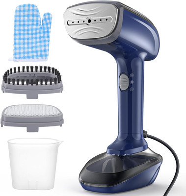 Powerful Handheld Fabric Steamer - 1800W with Fast Ceramic Heat-Up Plate, 2-In-1