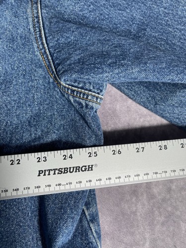 Perry Ellis Jacket Mens XL Blue Denim Chore VTG 90s Y2K - Picture 7 of 9