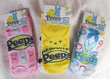 Lot of SIX 6 pairs of PEEPS BRANDED SOCKS - Low cut Size 11-4 NEW NWT 6Sh