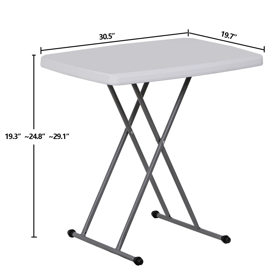 30 Inch Heavy Duty Rectangular Folding Table Dining Utility Table TV ...