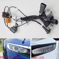 Car Headlight Adapter Wire Harness For Honda Civic 10th 2016-2020 Halogen to LED