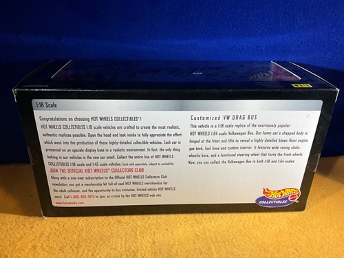 G10-88 HOT WHEELS - VW DRAG BUS - AUTOGRAPHED X7 DESIGNERS - NIB - 1:18 SCALE - Picture 14 of 16