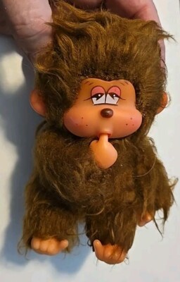 RUSS BERRIE Monkey Poki 1979 Vintage Finger sucking Plastic Head Hands Feet 6 