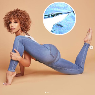 Women Open Crotch Pants Hidden Zipper Outdoor Jeans Sport Clubwear Skin Trousers