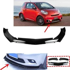 Add-on For Scion iQ 2013-2015 Glossy Black Front Bumper Lip Splitter Spoiler Set