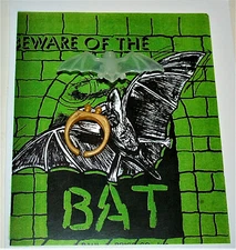Glow In The Dark Bat Toy Gum Vending Machine Prize Plastic Ring + 1960s NOS New