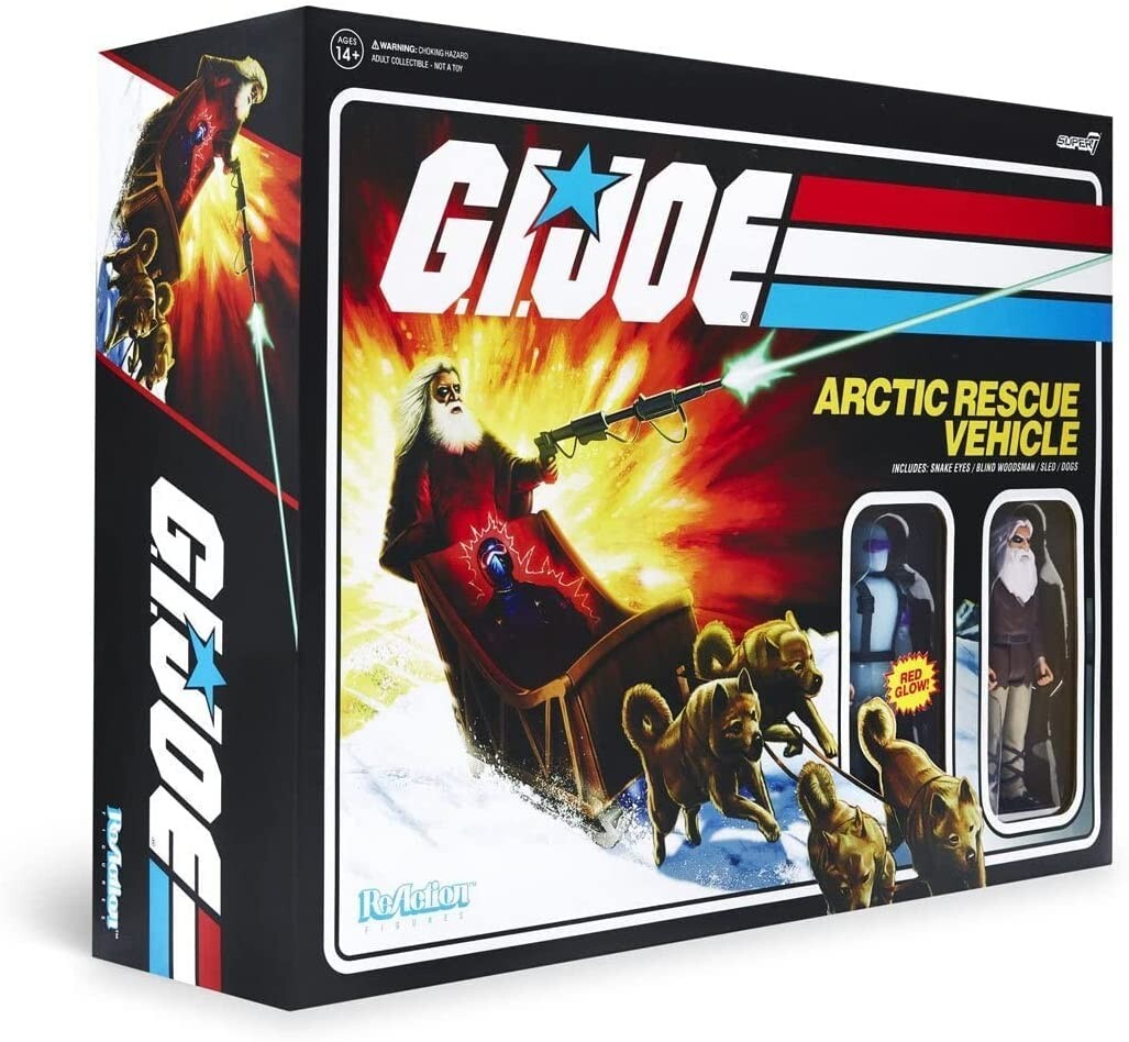 Gi Joe Arctic Rescue Vehicle Snake Eyes ReAction Figure Super 7 | eBay