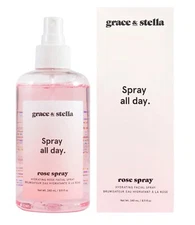 GRACE & STELLA ROSE Spray All Day Facial NIB Full Size 8.11oz Factory Sealed Box