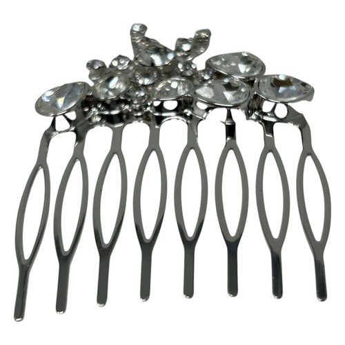 Swarovski Bailee Star Silver Tone Crystal Hair Comb Sparkling Wedding Formal - Picture 7 of 13