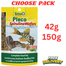 TETRA PLECO SPIRULINA ALGAE WAFERS FISH FOOD SINKING AQUARIUM TANK BOTTOM FEEDER
