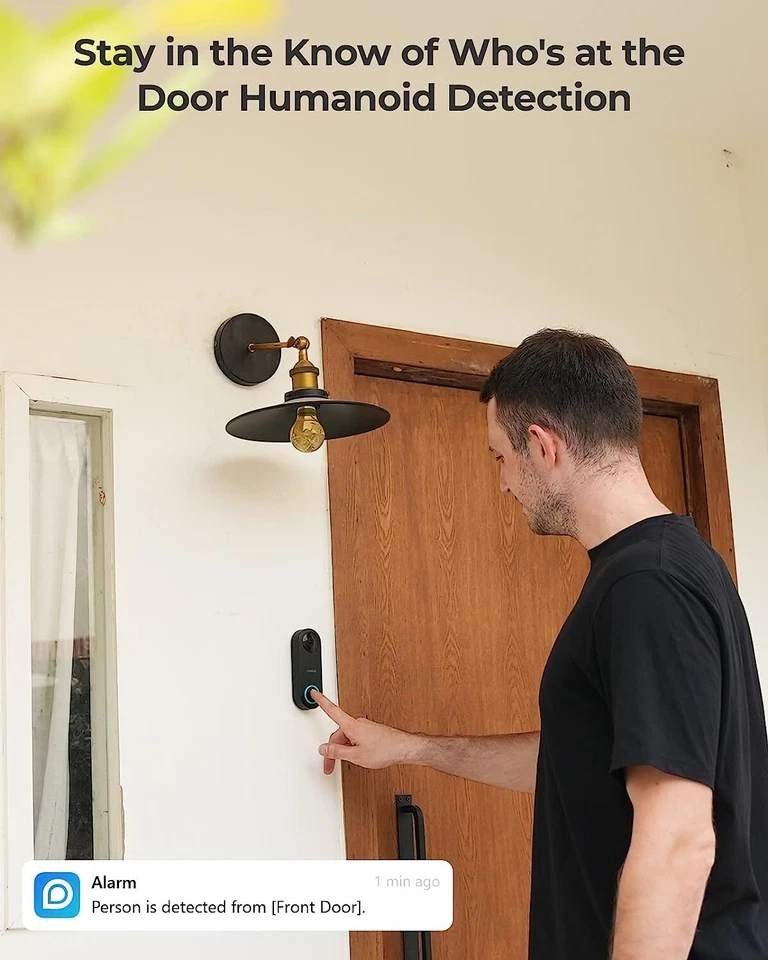 REOLINK Video Doorbell Poe Camera - 180° Diagonal, 5MP IP Security Camera Outdoo - Image 4 of 4