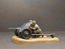 Homemade 1/72 WWII German 37MM Gun 2 Soldiers Finished Colored Model NEW
