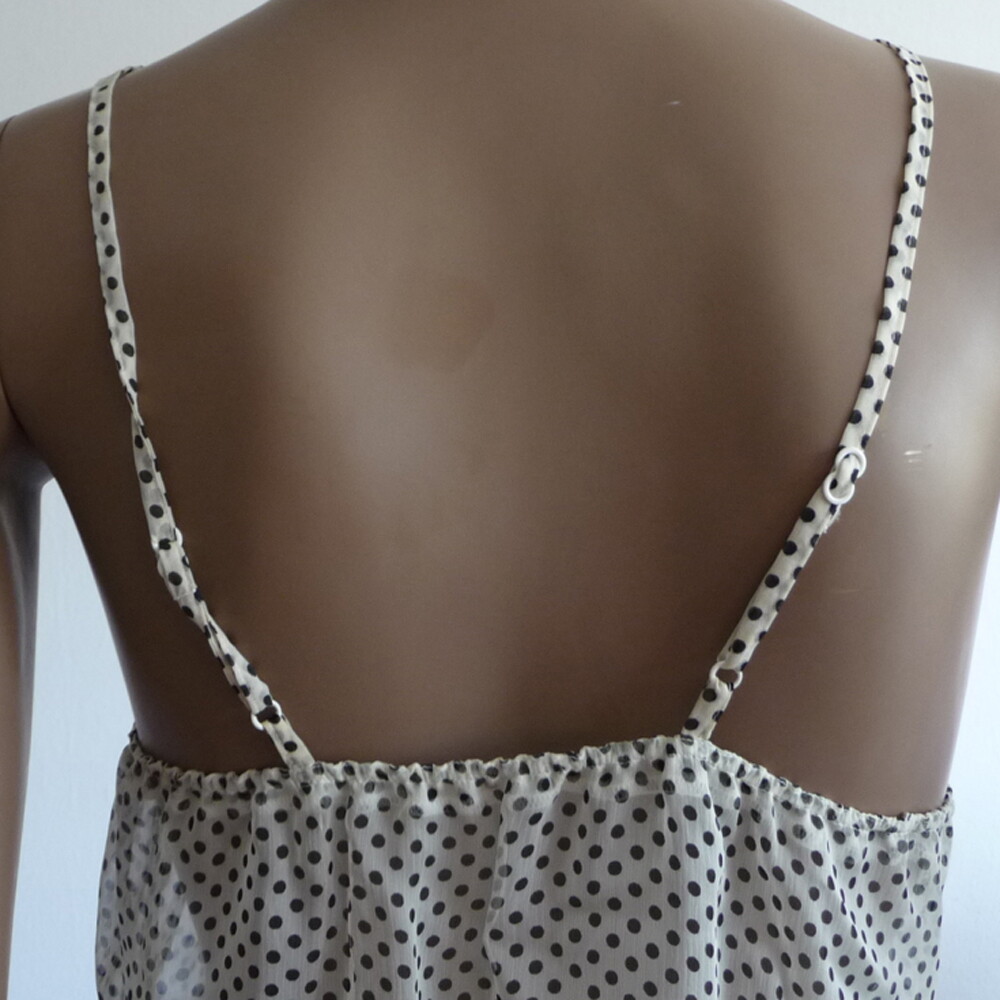 ALTRA Camicia da notte in seta lingerie di lusso bianco e nero Millesia 2090 pura seta 42