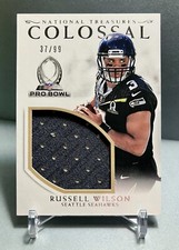2016 Russell Wilson NATIONAL TREASURES-COLOSSAL Material 37/99 Card# 17