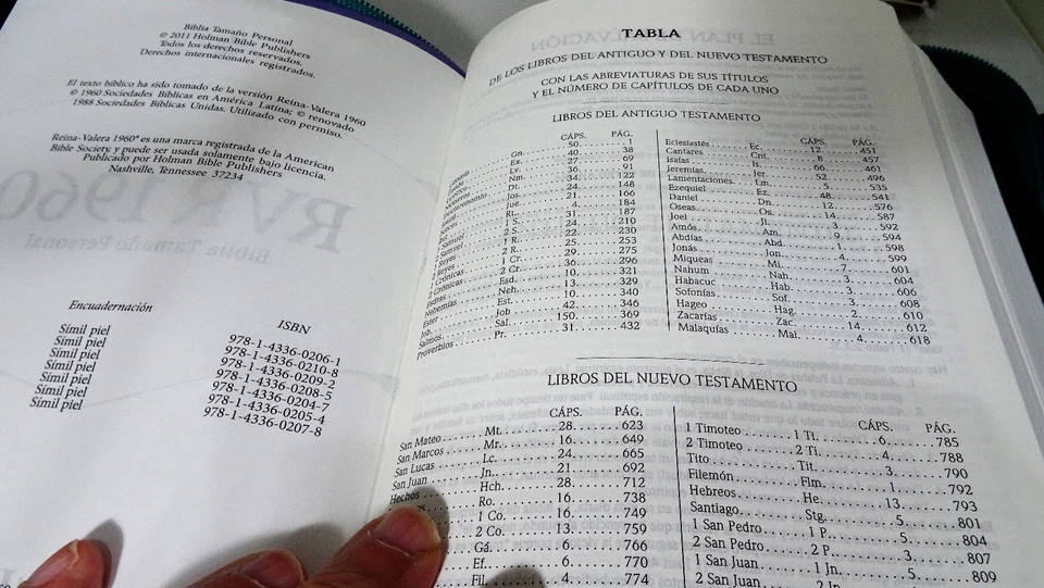 Biblia RV60 con forro azul, concordancia y mapas. Letra mediana ESPAÑOL - Imagen 4 de 4