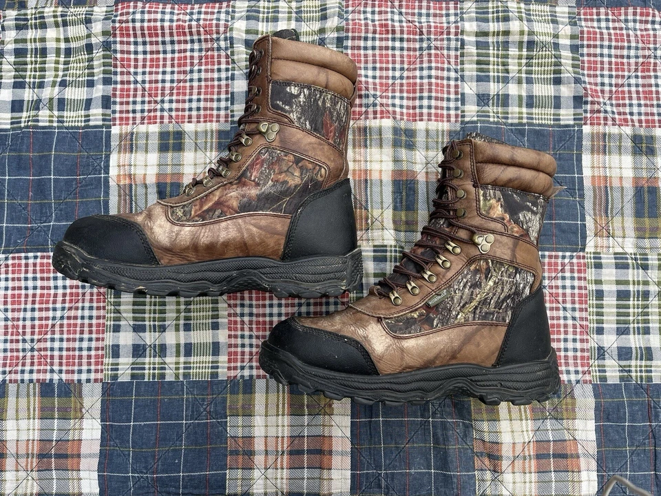 Trekker Aquashield 800 gramos cuero aislado camuflaje botas de caza para hombre 9,5 trabajo Foto 3 de 4