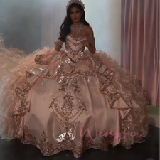 Blush Pink Quinceanera Dresses Sweetheart Contoured Lace Birthday Party Dresses