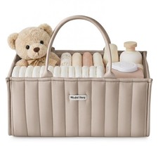 Blissful Diary Baby Diaper Caddy Organizer, Stylish Storage Basket for Sand