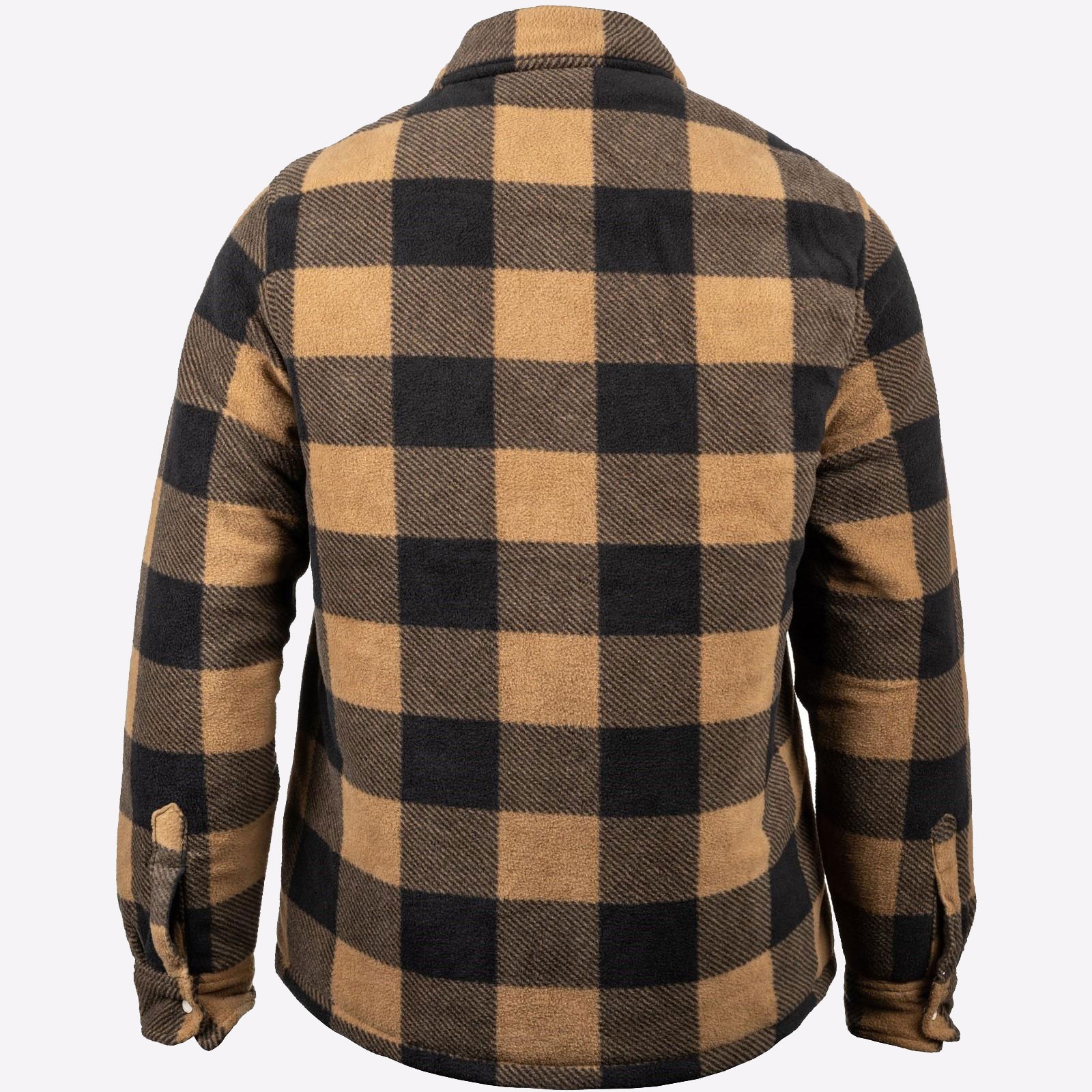 Dickies Portland Mens Lumberjack Padded Fleece Shirt Khaki image 3