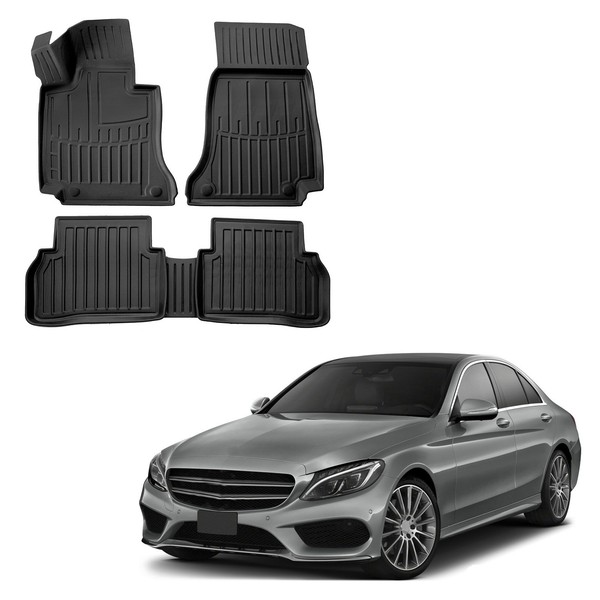 Gummi FußMatten Gummimatten FüR Mercedes C-Klasse W205 / S205 14-21 5-Tlg Scoutt-image