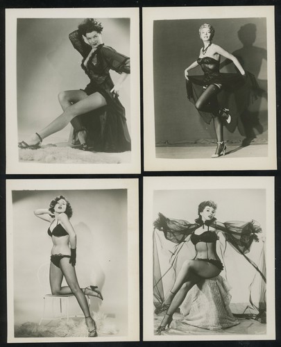 LQQK 4 vintage 1940s original A FEW RISQUE OLD SCHOOL BURLESQUE MODELS ...
