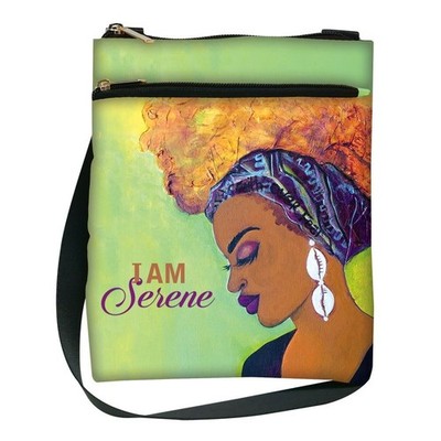 I Am Serene African American Woman Crossbody Travel Purse ~ Sylvia Gbaby Cohen