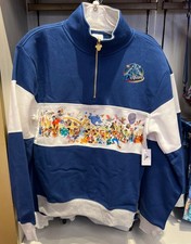 Disney Parks WDW Storybook Collection 1/4 Zip Pullover Sweatshirt XXL NEW