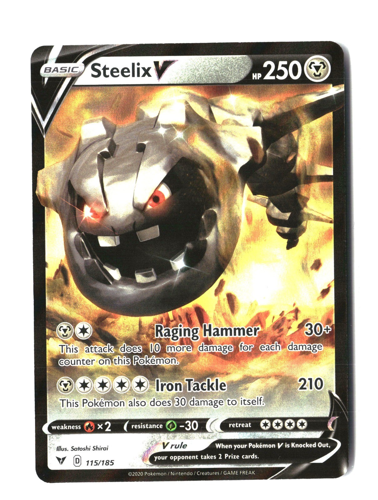Steelix V Ultra Rare SWSH04: Vivid Voltage SWSH04 115/185 NM