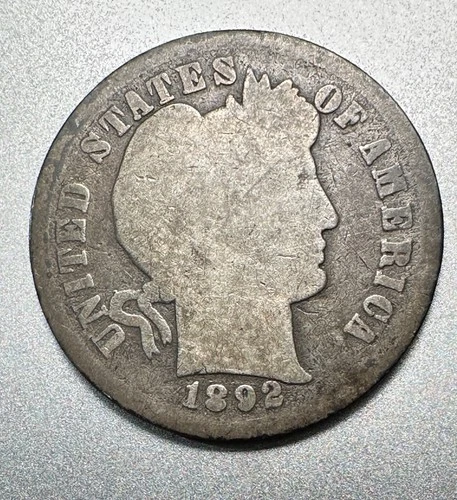 1892-S  BARBER DIME  GOOD  KEY DATE  #1389