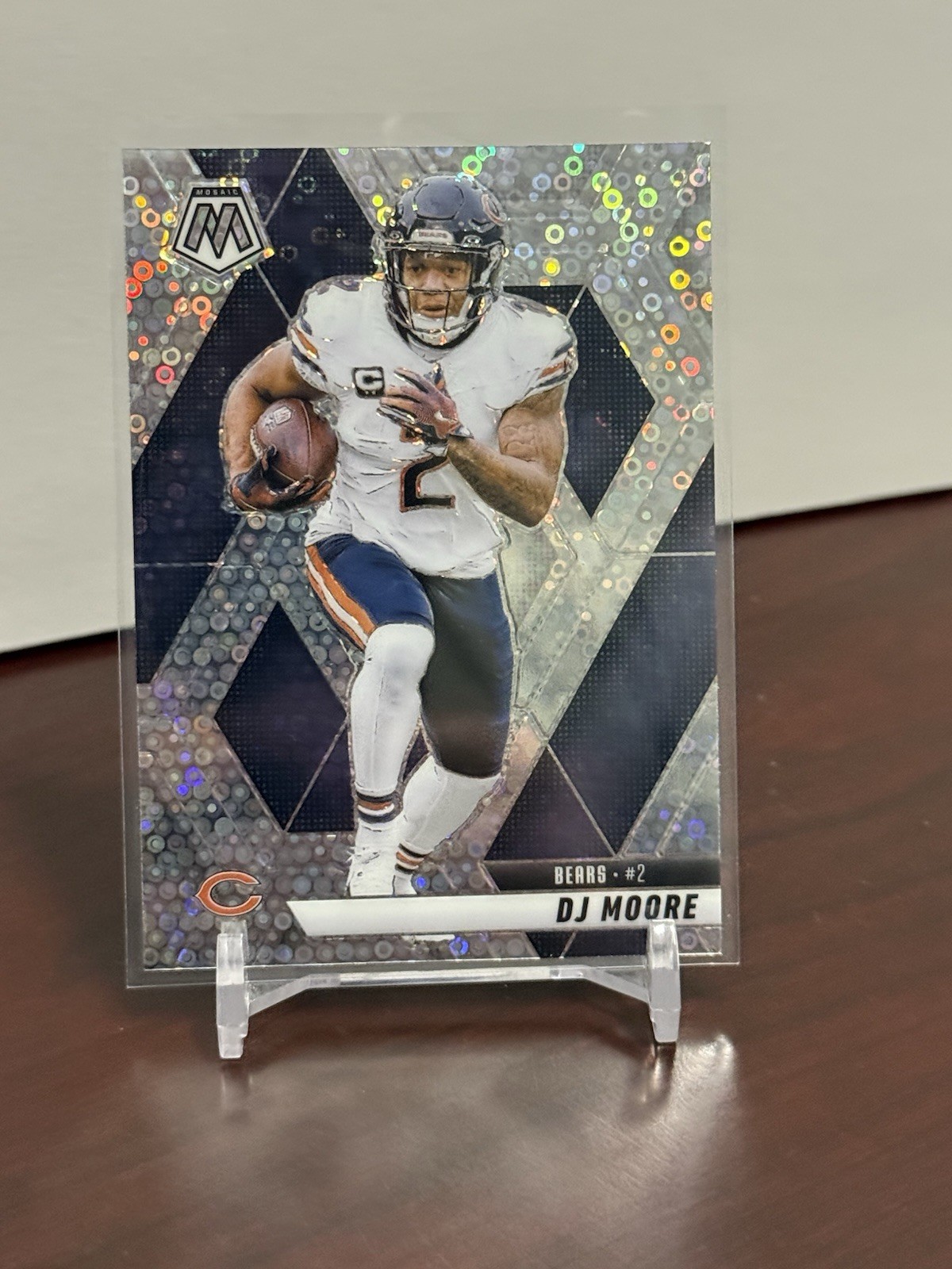 2025 Panini Mosaic - DJ Moore #180 No Huddle Disco Prizm Chicago Bears