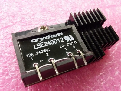 Crydom Solid State Relay LSE240D12 12A 240VAC 20-28VDC W/ Aluminum Cooler - Image 1 of 4