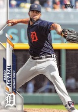Dario Agrazal Detroit Tigers 2020 Topps Rookie Card #U265. rookie card picture