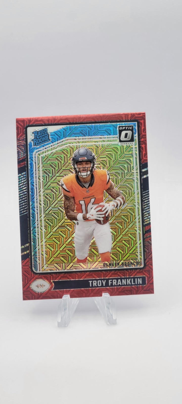 2024 Panini Donruss Optic - Rated Rookie Troy Franklin #294 Red Mojo Prizm (RC)