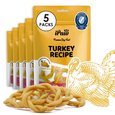 iPaw Turkey Dog Treats, All Natural Human Grade Dog Treat, Suitable for Train...