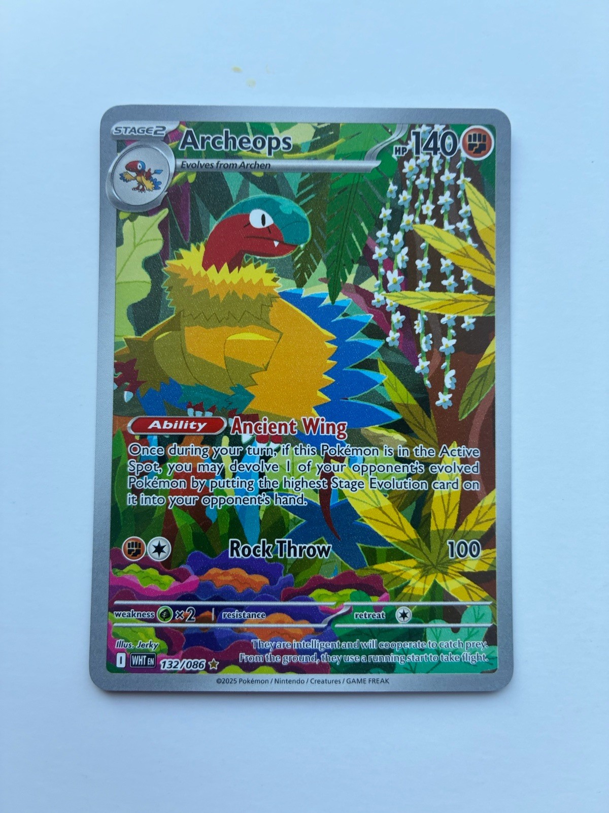 Pokémon TCG Archeops Card 132/086 White Flare SV English