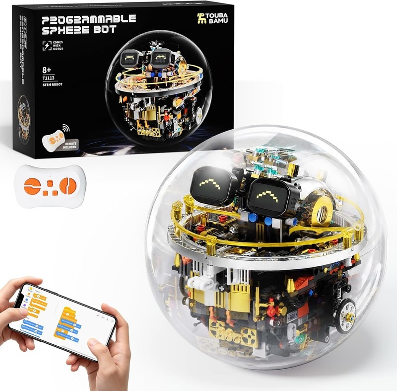 STEM Coding SPHERE BOT BUILD Kit 804 pieces Visual Programming, App & more £90RR