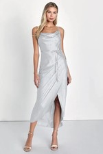 LATEST DESIGN White Wedding Wrapped Halter Bodycon Evening Dress Size 12