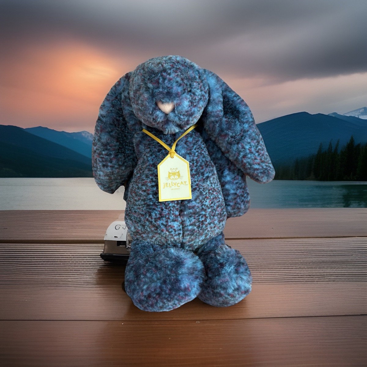 Jellycat Hopscone Luxe Bunny Blue Speckled - AUTHENTIC - NEW WITH