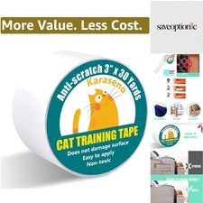 Anti Cat Scratch Tape, 3 inches x 30 Yards Pet Training Tape, 100 Transparen...