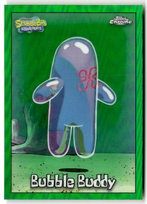 Topps SpongeBob Chrome 2025 No. 35 Bubbly Buddy Green Kelp Refractor
