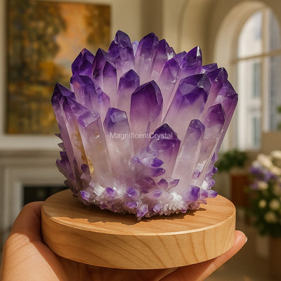 NEW FIND Rare Amethyst Geode Cluster Rough Purple Quartz  Mineral Specimen Gift