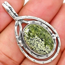 Natural Natural Chrysotile 925 Sterling Silver Pendant Jewelry P-1410