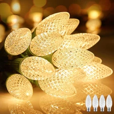 Minetom C9 Christmas String Lights, 100 Ft LED 100 FT - 100 LED, Warm White