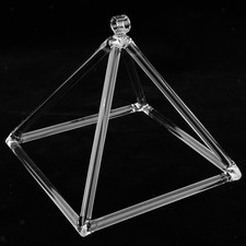 Quartz Crystal pyramid Frosted  Sacral  Meditation Set 6''