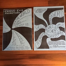 Early Shelley’s Rave Flyers X2 , A5