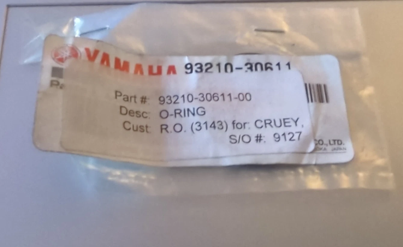 New OEM Yamaha 93210-30611-00 O-Ring NOS